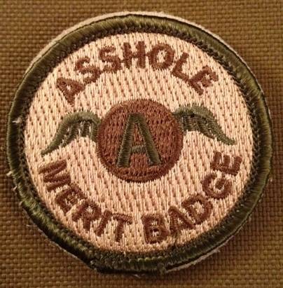 asshole merit badge