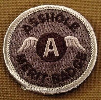 asshole merit badge
